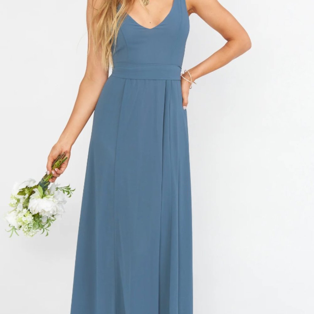 Jenn Maxi Dress Show Me Your Mumu Slate Blue X Small